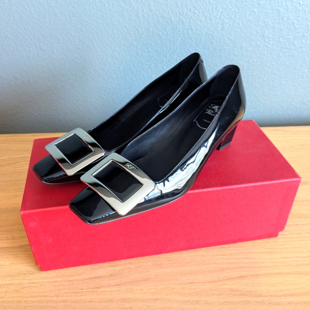 New Roger Vivier Black Decollete Belle Vivier Shoes